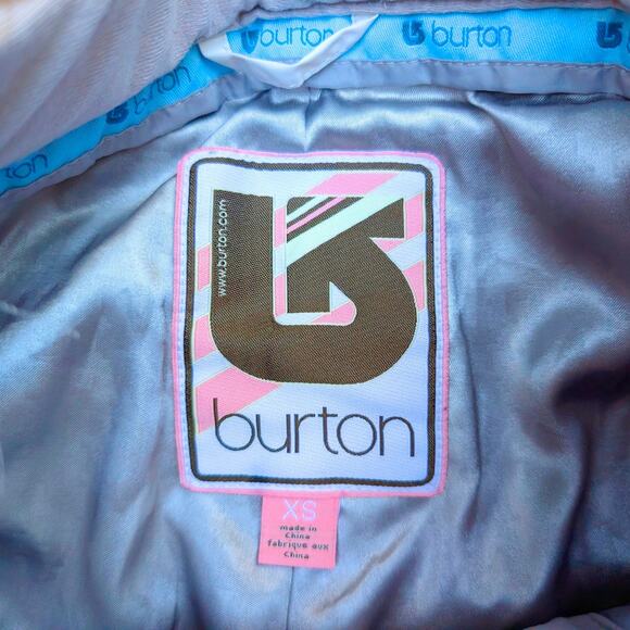 Burton Women’s Snowboard Pants XS White "B Collection" Fleur-de-Lis Low Rise - Picture 2 of 5